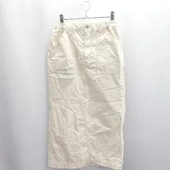 ◇ ⊇ ◎ niko and… ニコアンド ウエストゴム 膝丈 タイト スカート サイズ3 アイボリー系 レディース E  【1503050018982】