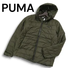 PUMA プーマ 秋冬 ロゴ★ フーデッド 中綿 ジャケット ブルゾン Sz.XL メンズ 大きいサイズ