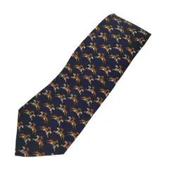サルヴァトーレフェラガモ Salvatore Ferragamo イタリア製 犬 アニマル柄 シルクネクタイ メンズ 表記無 