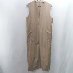 ◇ ⊂ un dix cors Vネック 袖なし ロング ワンピース サイズ01 ブラウン レディース E  【1503050040570】