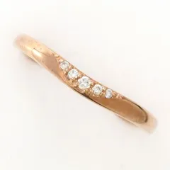 カナル4℃　シルバー　PGメッキ　リング　指輪　8.5号　ダイヤ　ガーネット　総重量約1.7g