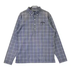サイズ：L CALLAWAY キャロウェイ  裏微起毛 長袖ポロシャツ ボタンダウン 千鳥格子柄 ブラック系 [240101510684] ゴルフウェア メンズ ストスト