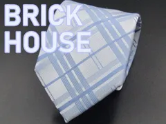 ●商品名： 【ブリックハウス】 AA 855 ブリックハウス BRICK HOUSE ネクタイ 水色系 チェック ジャガード