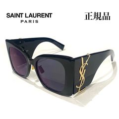 SAINT LAURENT（サンローラン）ブレイズ サングラス SL M119 001 Saint Laurent Blaze SL M119 001 Oversized Black Sunglasses - US