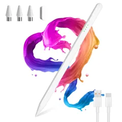 【特価】タッチペン 【全機種対応 急速充電】 2024業界新登場 スタイラスペン 超高精度 極細 stylus pencil 互換ペン 誤ON/OFF防止/電量表示/磁気吸着機能対応 軽量 耐摩 耐久 iPad/iPhone/Android/スマホ/タブレット