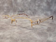 TIFFANY ティファニー 眼鏡 メタルフレーム ヴィクトリア ライトストーン