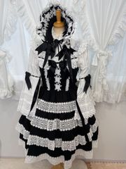 BABY エリザベスワンピース&ヘッドドレスセット 紺 ネイビー 新品未