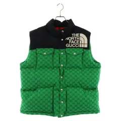 GUCCI (グッチ) 22SS×THE NORTH FACE ザノースフェイス GGキャンバス ダウン ベスト グリーン 670910のサムネイル