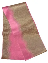 半幅帯 良品 浴衣用 ピンク 半帯 ゴールド リバーシブル 踊り用 日本舞踊