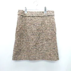 ◇ BALLSEY ツイード柄 膝上丈 台形 スカート サイズ38 ブラウン レディース E  【1407180037502】