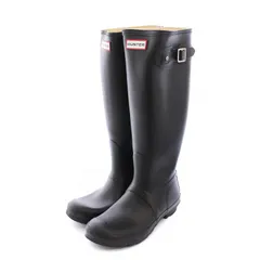超美品】HUNTERレインブーツ長靴 25.5〜26.0 黒ブラック