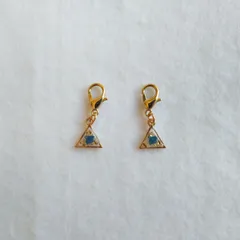 chidori 千鳥 青色 ファスナーチャーム 2個 セット ペア おそろい 小さなアクセサリー