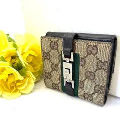 グッチ 折り財布 シェリー ジャッキー GGキャンバス FR267