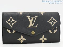 【未使用】ルイヴィトン　LOUIS VUITTON　バイカラー モノグラム アンプラント　ポルトフォイユ サラ　二つ折り長財布　ブラック ベージュ　M80496