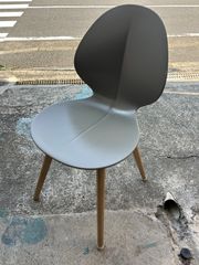 廃盤品】IKEA FANBYN ファンビン シェルチェア 木製脚 北欧 グレー