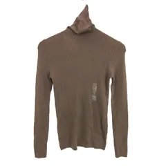 ユニクロ エクストラファインメリノリブタートルネックセーター トップス 長袖 未使用品 レディース Mサイズ ブラウン UNIQLO