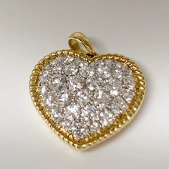【中古】ギメル Gimel ペンダントトップ ミツバチハート ペンダントトップ K18YG 　PT950 ダイヤモンド ゴールド K18