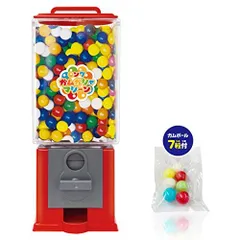 レッド applife ガムボール マシーン レッド | ガム おまけ付き レフィル付属 ガム ガチャ ガチャガチャ ガム入り ボールガム すぐ遊べる 玩具 貯金箱 おもちゃ