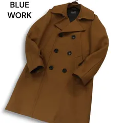 BLUE WORK ブルーワーク トゥモローランド 【CLUB MELTON】 クラブ メルトン ウール ロング Pコート Sz.XS　メンズ 定価6万