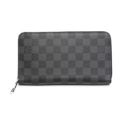 ルイヴィトン N63077 ダミエ グラフィット ジッピーオーガナイザー ラウンドファスナー 長財布 LOUIS VUITTON ブラック