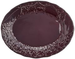 新品 食器 パープル 約25×20cm アンティーク ケーキ皿 調 パスタ皿 ディナープレート 美濃焼 楕円皿 食洗機 オーバルプレート 」 電子レンジ対応 Lien 日本製 リアン 「 267833 aito製作所