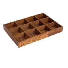 【新品】 RUIKA アンティーク調 木製 ボックス アクセサリーケース 仕切り付き コレクターズボックス (仕切り12カ所) [並行輸入品] 1