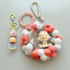 ☆ハンドメイド☆ＳＰ人形リース＆キーホルダー＆ブレスレット☆３点セット☆まとめ売り☆