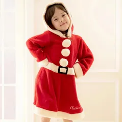 クリスマスワンピース 【もこもこサンタワンピース】 <70cm～130cm> キャサリンコテージ TAK