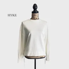 HYKE striped long-slvtee バスクシャツ 長袖Tシャツ 直営 hipomoto.com