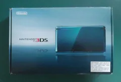 G04【中古・美品３DS】ニンテンドー3DS アクアブルー外箱 付属品完備