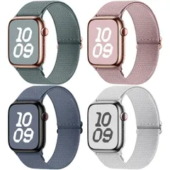 【在庫セール】ナイロン 交換ベルト バンド 伸縮性 滑り止めバックル付き バンド iWatch Series11 アップルウォッチ 10 9 編み込み 8 7 38mm 6 5 40mm 4 3 41mm 2 1 42mm（S11/10） SE3 SE2 Wa