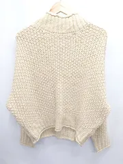 ◇ ⊇ URBAN RESEARCH ITEMS ローゲージ ハイネック 長袖 ニット セーター サイズF ベージュ レディース メンズ E  【1505290024754】