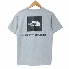 ザノースフェイス THE NORTH FACE S/S Back Square Logo Tee Tシャツ NT32144 半袖 アウトドアウェア スクエアロゴ プリント M グレー ■GY09 X