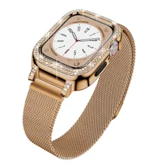 【人気商品】iWatch用 バンド レディース マグネット Apple Apple 強力 9/SE/8/7/6/5/4 Watch用アクセサリー Series 用交換ベルト ジュエリー風 アップルウォッチ ケース一体型45mm/44mm/41mm/40mm 用