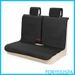 【数量限定】TanYooカーシートカバー 防水 後席用 軽自動車適用 ずれにくい SBRボンディング シート保護 ブラック（ヘッドレストカバー付き）