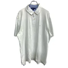 TOMMY HILFIGER 半袖ポロシャツ XLサイズ トミーヒルフィガー ホワイト 古着卸 アメリカ仕入 t2406-3439