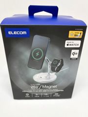 ★【ELECOM/エレコム】３in１ワイヤレス充電器 Qi2 ホワイト W-MS08WH/ｍab0071