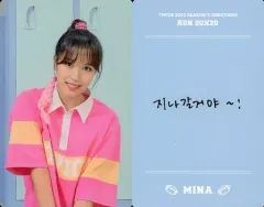 【中古】コレクションカード(女性) TWICE/ミナ/裏面印刷メッセージ入り/TWICE 2020 SEASON’S GREETINGS 「RUN 20X20」付属フォトカード