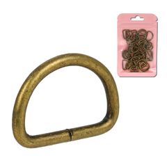 JoyWave Dカン アンティークゴールド 内径15mm50個入 15/20/25mm 鉛検査済み 国内検品 鉄製 細め 金具 ハンドメイド 手芸 レザークラフト D型 カン バッグ ショルダーベルト