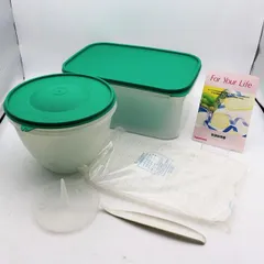 【新品 未使用】タッパーウェア MMワイド大容量 ビッグな3点セットすのこ付緑色 新品 未使用】タッパーウェア MMワイド大容量 ビッグな3点セット