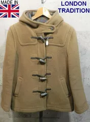 レディース 英国製 LONDON TRADITION ショート丈 ダッフルコート 36 キャメル ロンドントラディション