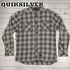 Quiksilver クイックシルバー 長袖ネルシャツ チェックシャツ Lサイズ