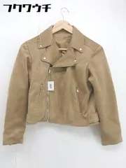 ◇ mysty woman ミスティウーマン スウェード調 長袖 ジャケット サイズ M キャメル レディース  【1106010007196】