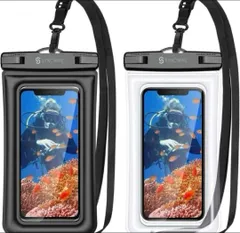 【SYNCWIRE】スマホ防水ケース 黒＆透明・小物収納・【新品未使用】