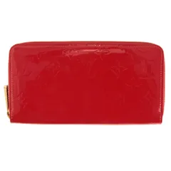 ルイヴィトン LOUIS VUITTON ジッピーウォレット ラウンドファスナー モノグラム ヴェルニ M90200 スリーズ CA2194 レッド【中古】