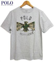 POLO RALPH LAUREN ラルフローレン カモフラ イーグルアップリケ 半袖 Tシャツ グレー  サイズ：Boy's L    Camo Eagle-Applique Cotton Tee    CLASSIC FIT
