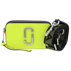 【中古】 MARC JACOBS （マークジェイコブス） ｽﾅｯﾌﾟｼｮｯﾄ バッグ ショルダー/メッセンジャーバッグ leather レザー 黄緑 M0014503 used:B