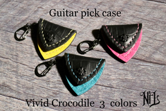 本革ピックケース (Croco embossed:vivid) NiLco≒de
