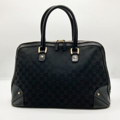グッチ　ハンドバッグ　GGキャンバス　131024　手提げ　黒　ブラック　GUCCI　レディース　男女兼用　中古　Bランク