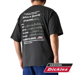 GENUINE Dickies 半袖Tシャツ 《48スミクロ》新品 未使用 ディッキーズ メンズ 天竺 バックプリント アメカジ【B2G】【メール便2】ファッション メンズ M L XL 夏